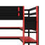 Lit mezzanine avec bureau, support de rangement latéral, tablettes multiples-929341874