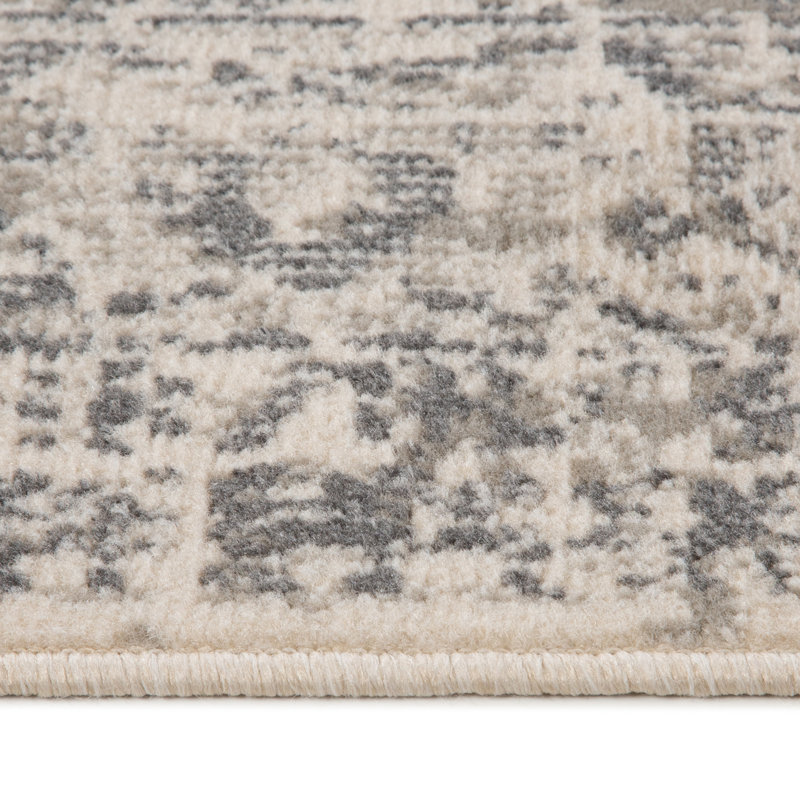 Tapis traditionnel gris / beige Traditional, Rond 7 pi 10 po