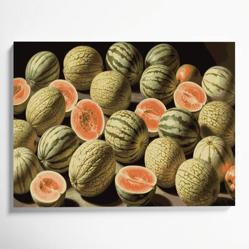 «Fruit Crenshaw Melon», art mural sur toile, H 8 po x l 10 po