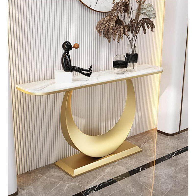 Canapé d'entrée de luxe moderne en marbre, 31.5" H x 47.24" W x 11.81" D