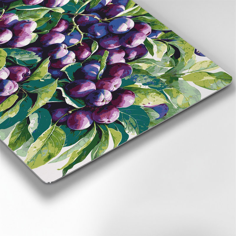 Art mural en métal prune mauve, H 11 po x l 14 po