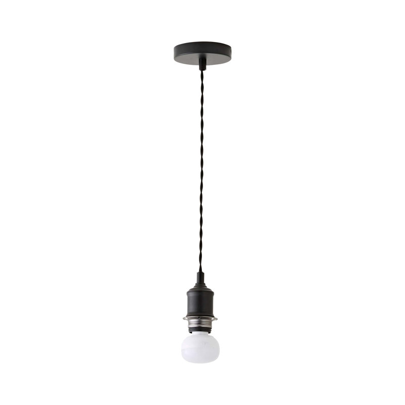 Shaw Brushed Gold Rechargeable Ceiling Pendant, Matte Black
