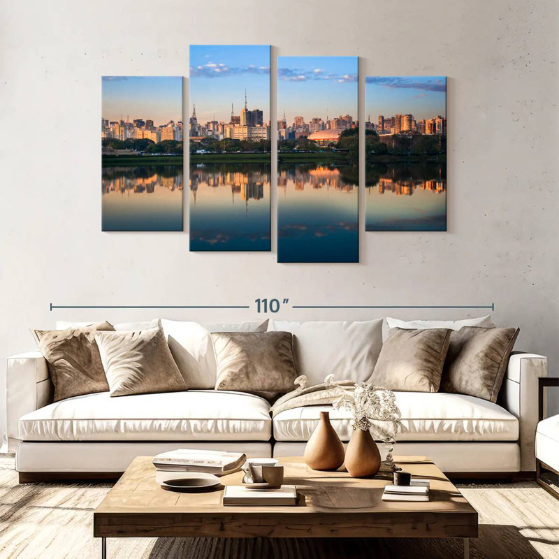 Sireci Sao Paulo Skyline Reflection, 54" H x 84" W
