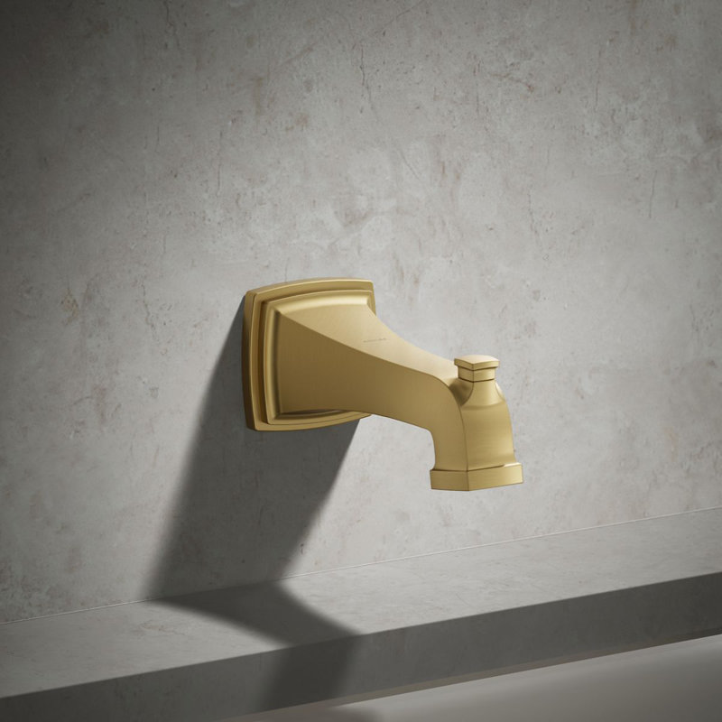 Riff Wall-Mount Diverter Bath Spout, Vibrant Brushed Moderne Brass