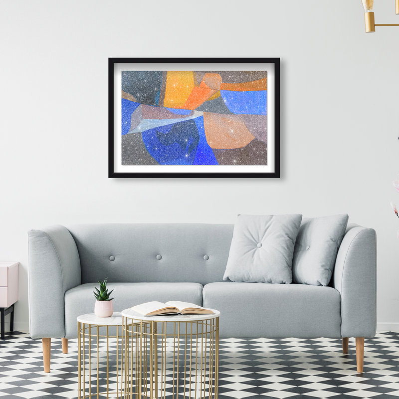 Patchwork Dream III Shadowbox Abstract Print by Oliver Gal, Black Frame, 15 x 10, 21.5"H x 31.5"W, Black Frame