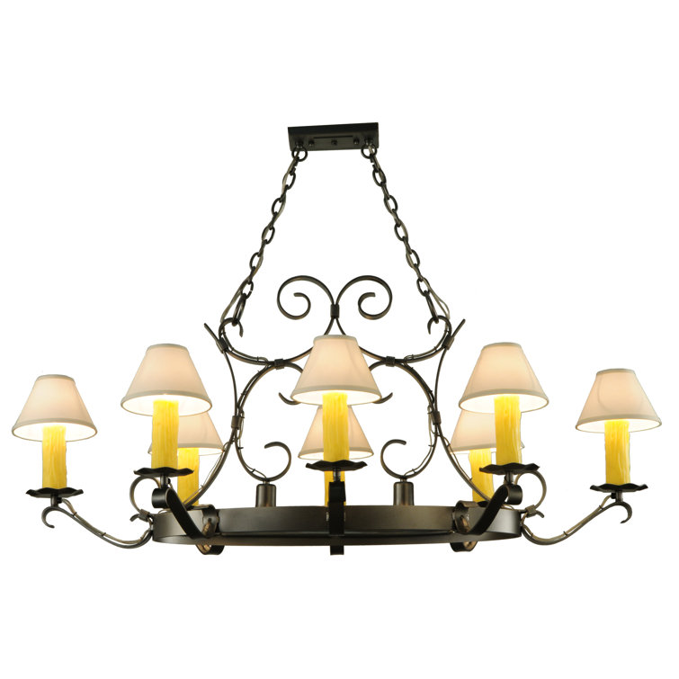 Handforged Oval 10 - Light Chandelier