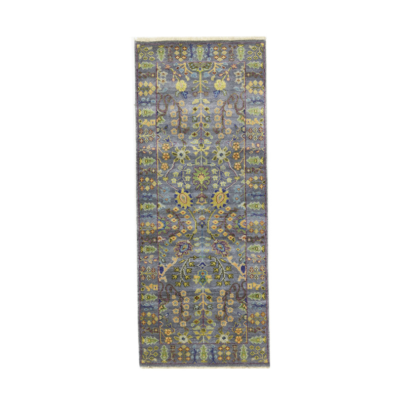 Tapis de couloir oriental Oushak Chobi, Rectangle 2 pi 5 po x 5 pi 11 po 