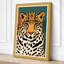 Leopard Portrait Geometric - Wrapped Canvas-999284442-999284454