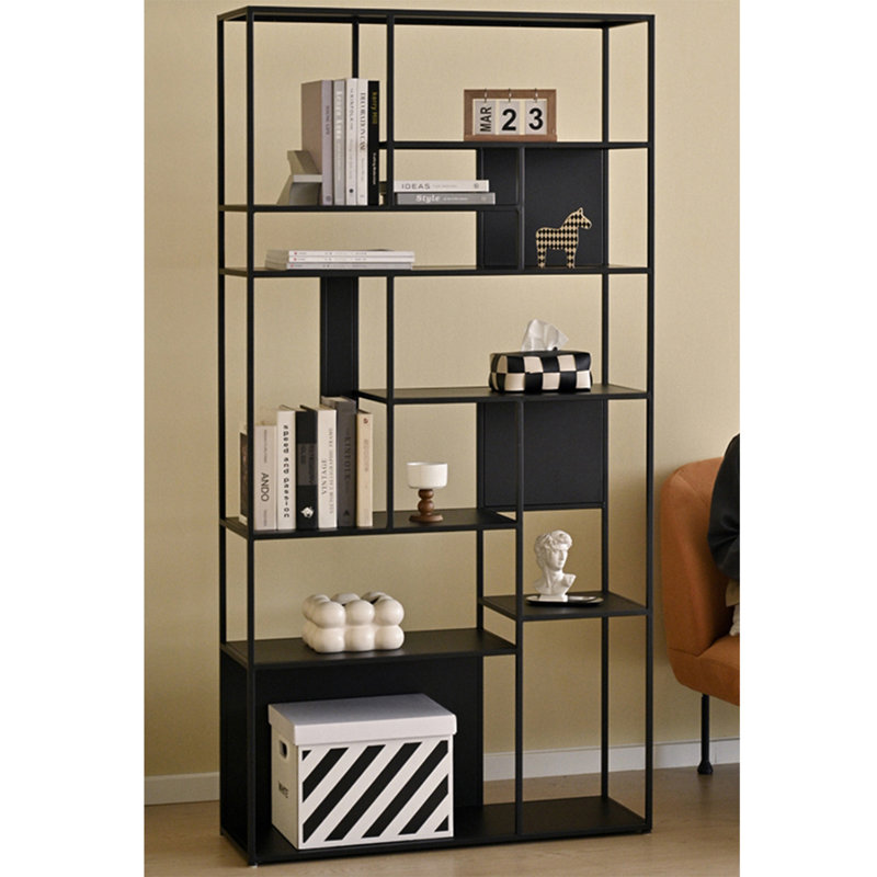 Bibliothèque ouverte en acier au carbone, H 70,9 po x l 35,4 po x P 11,8 po