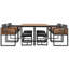 Ensemble repas de patio en bois d'acacia 9 pièces GO-728648006