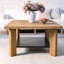 Table basse carrée en bois massif Modern Burlywood