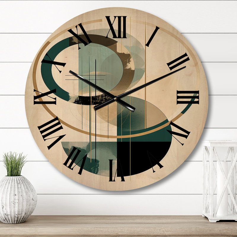 Horloge murale en bois massif Mellott, Moyenne