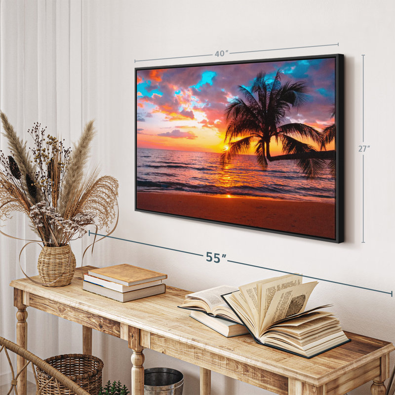 «Sunset Island», reproduction sur toile, H 27 po x l 40 po
