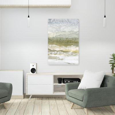 Art contemporain contemporain abstrait paysage serein biologique
