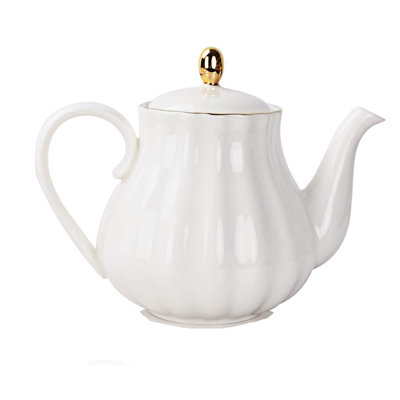 28FLOZ Royal Teapot with Infuser,Porcelain Tea Pot