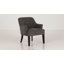 Chaise d'appoint moderne et contemporaine Perlas de 26,5 po avec revêtement en tissu texturé, dossier capitonné et pieds en bois massif-1015986674