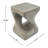 MGO Twist Shape Side Table, Wood-Like Texture, Grey Color-121125789