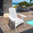 Comfortable White Wood Adirondack Chair With Umbrella Hole For Patio Or Indoor Use, Perfect For Relaxation And Versatility