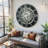 Wall Clock 36" Oversized for Living Room decor with Real Moving Gears England Collection-123169109