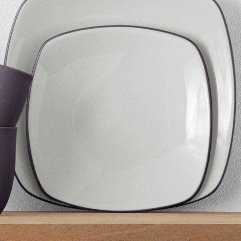 Assiettes à salade carrées Noritake Colorwave, 8 1/4 po, Prune