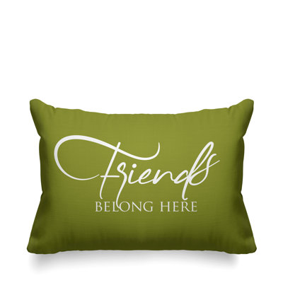 Housse et insert de coussin rectangulaire Aspire Friends Belong Here