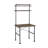 Rustic Oak And Black 2-Shelf Writing Desk