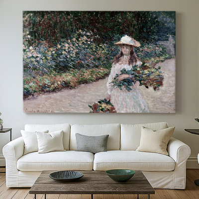 Young Girl in the Garden at Giverny-Claude Monet-Gallery Wrapped Canvas-1888