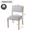 Chaises de salle à manger en bois Modern Farmhouse, chaises d'appoint avec pieds en bois massif et siège rembourré-813992821-813992822