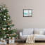 «Snowy Christmas Tree on Beach», toile encadrée flottante noire par Amanda Hilburn-726653223-726653220