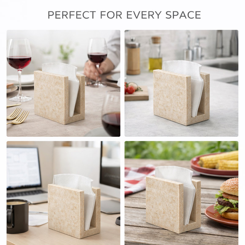 Champagne Marble 5 3/4" Napkin Holder