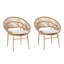 Chaise de salle à manger en osier de style papasan Cyril-405638131