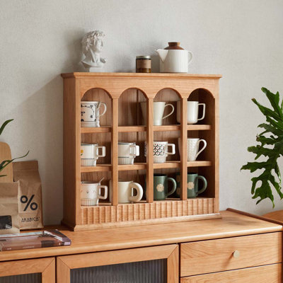Support de rangement en bois massif, porte-gobelet de table de cuisine en bois