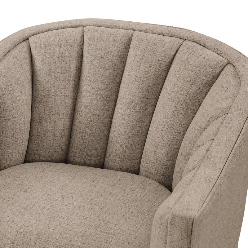 Swivel Function Accent Chair, Stone Gray