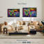 Paire de lions multicolores Brampt-107868429