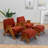 Solid Wood Cushioned Leisure Chair Set (Set Of 2)-295103014