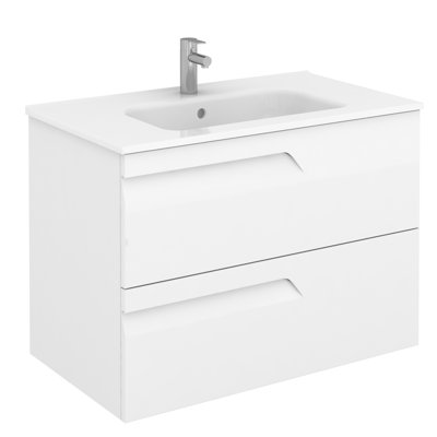 Ensemble de meuble-lavabo de salle de bain simple fixé au mur 32 po Alejandro