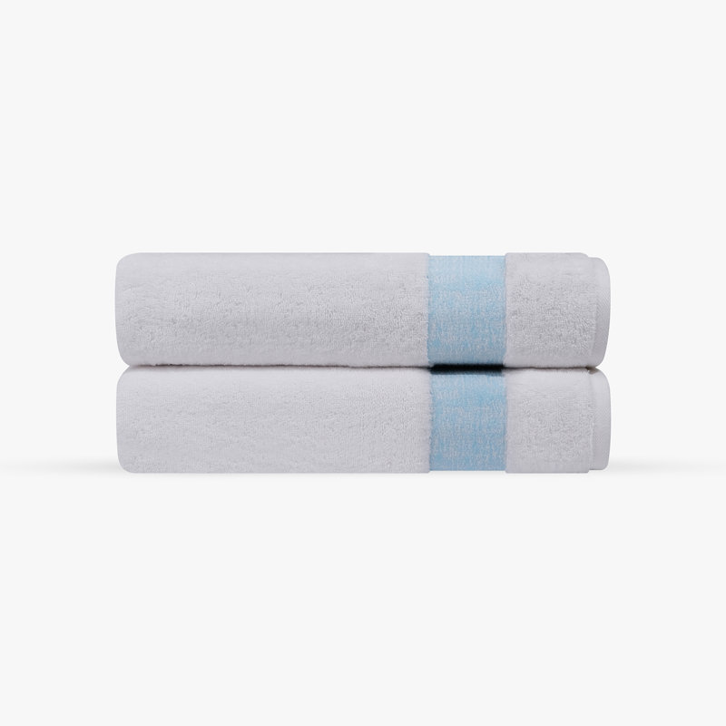 Ensemble de 2 serviettes de bain turques Jonnae, Verre de mer