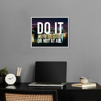 «With Passion City», reproduction de citations sur toile par Notoriart