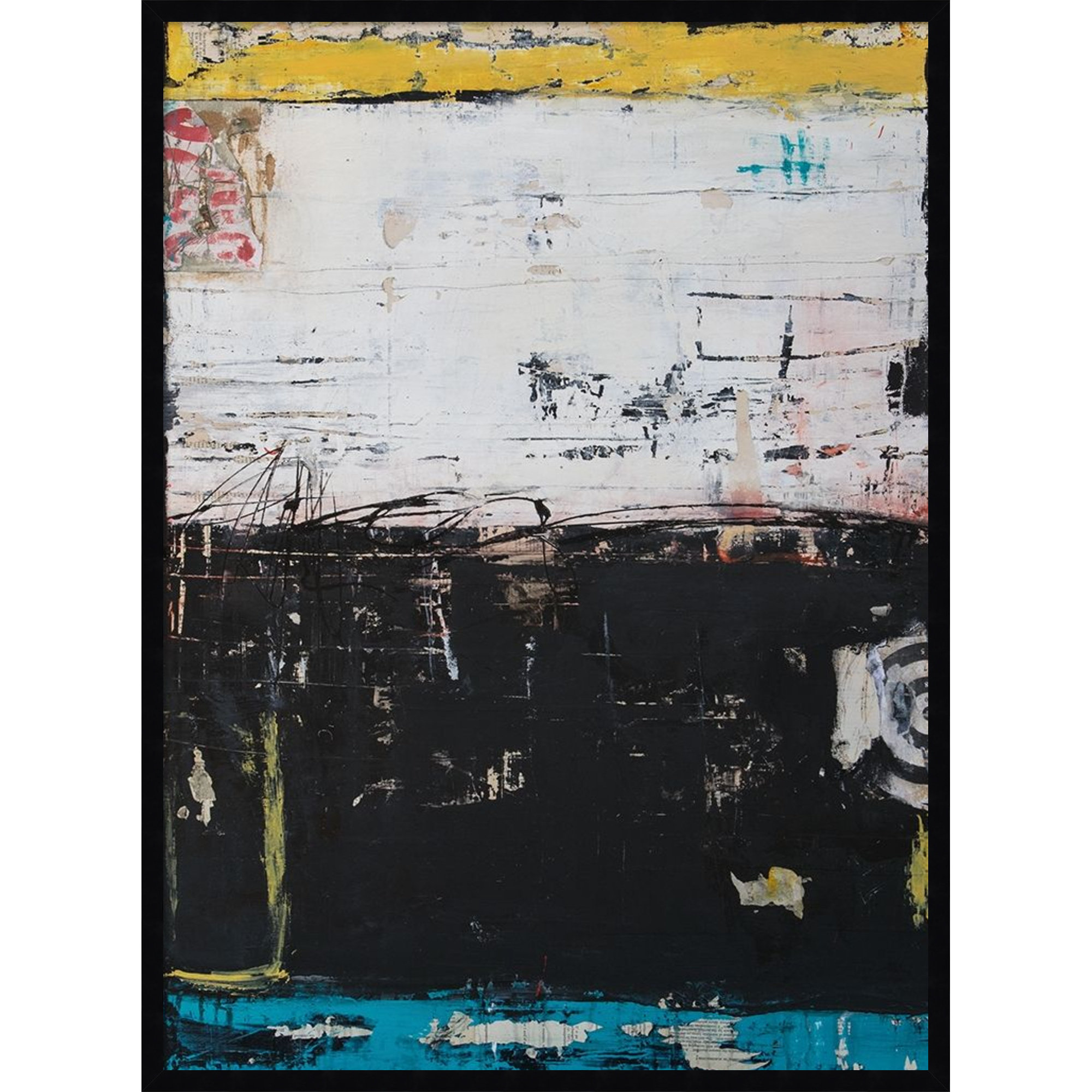 Down and Dirty by Mauro Wood Framed Wall Art Print, Black, 41" H x 31" W