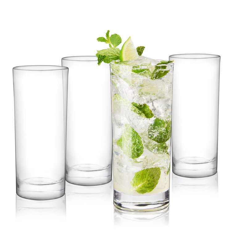 Joyjolt Gwen Highball Glasses - Set Of 4 Drinking Glasses Lead-free Crystal  Cocktail Glassware - 18oz : Target