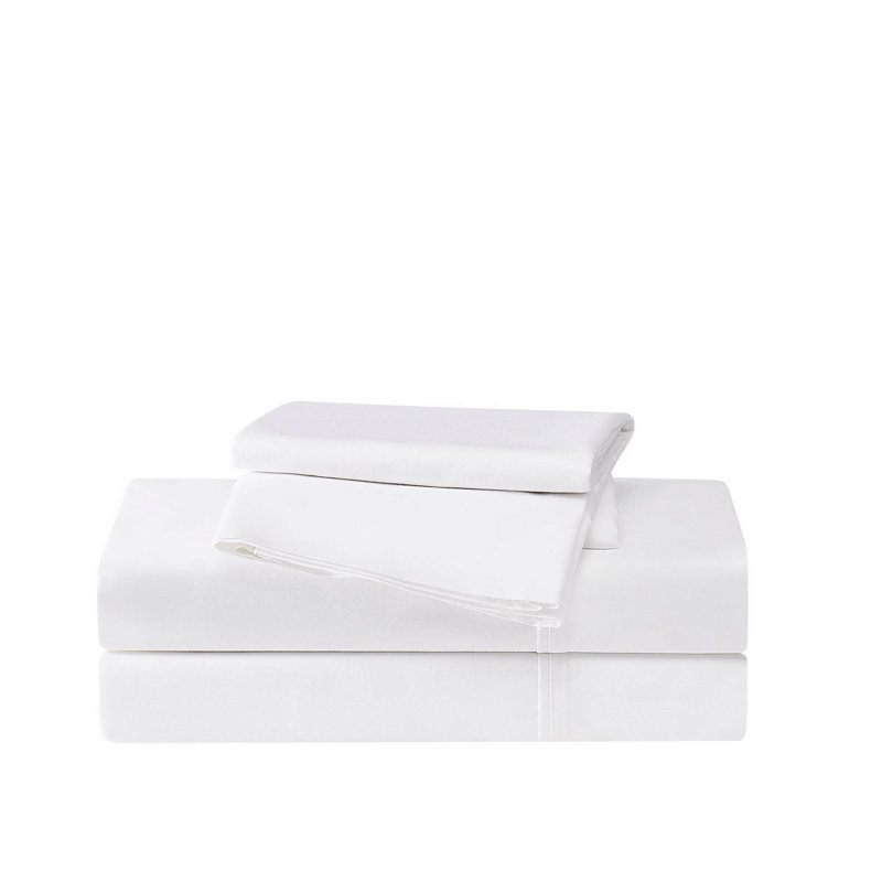 Ensemble de draps de refroidissement Vince Camuto 1200TC CVC, Blanc, Ensemble de draps pour très grand lit avec un dra