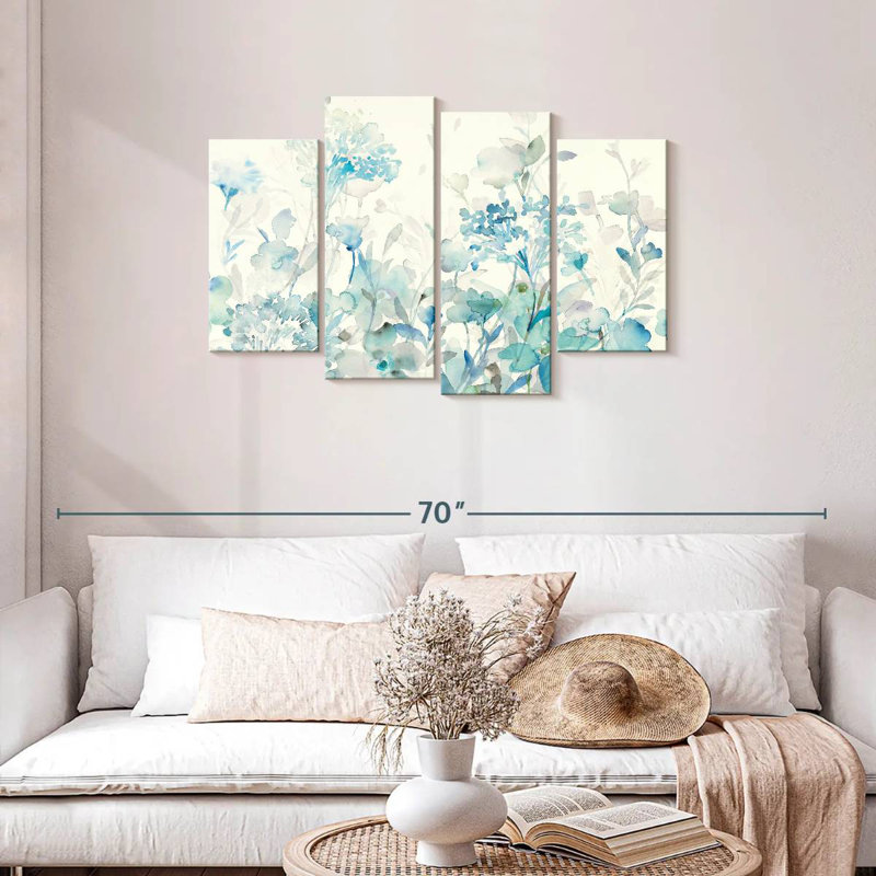 Translucent Garden Blue, 27" H x 43" W
