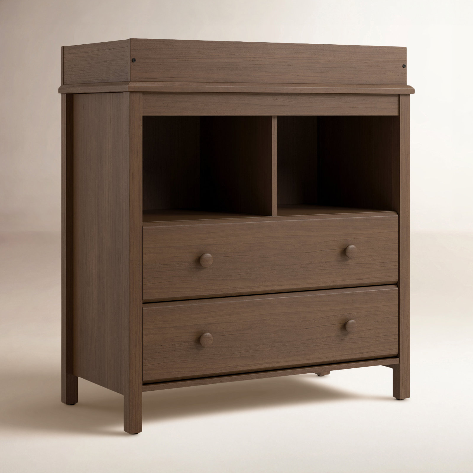 Alpine Changing Table Dresser, Hazelnut
