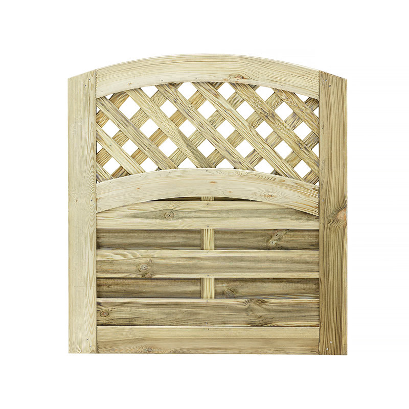 98.5" H x 90'' W Brown Wood Gate