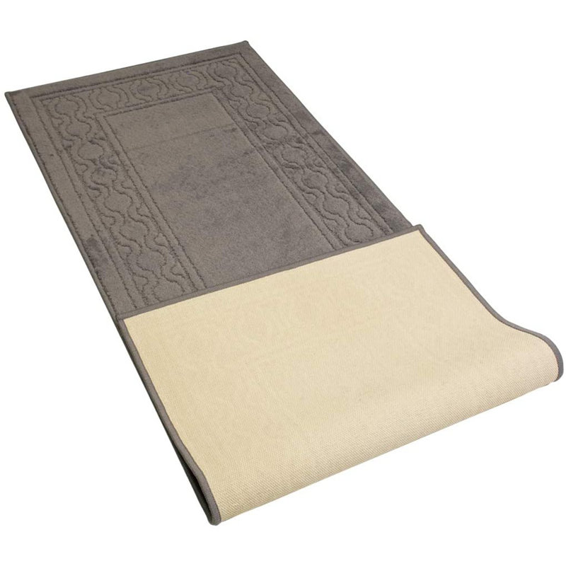 Tapis gris antidérapant lavable à la machine, Tapis de couloir 2 pi 2 po x 8 pi