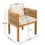 Ensemble repas d'extérieur en bois d'acacia avec coussins 5 pièces Cedaridge-118033433