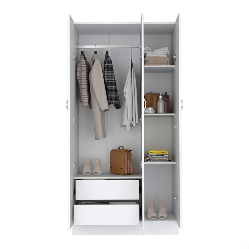 Garde-robe Erie, chambre à coucher, Blanc