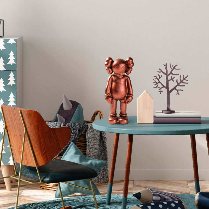 Hand-Painted Decorative Object, Copper Color, 4.7 x 10.2 x 3.1 Inches | 100% Polyester Material | Unique Home Accent Piece, Perfect for Living Room & Office Decor | Adds Elegance & Character to Any Space
