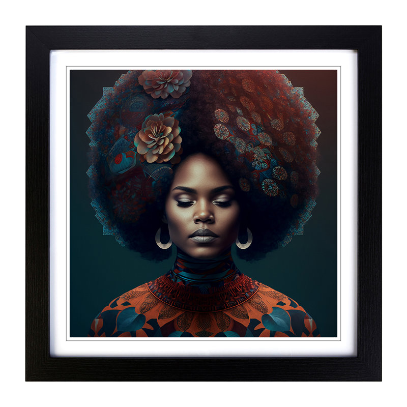Single Picture Frame Print on Wood, Black Framed