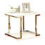 Table de bout de style contemporain avec tablette inférieure, table d'appoint avec cadre chromé laqué ultrabrillant
